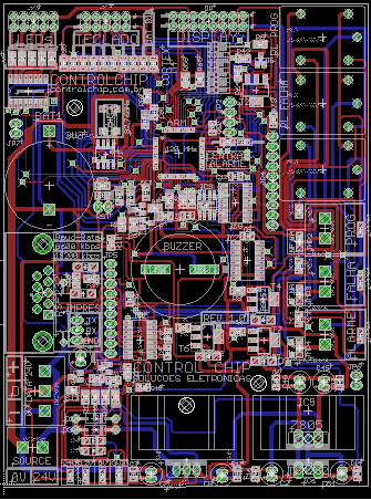 Placa eletrônica com destaque para microcontrolador usado em hardware embarcado